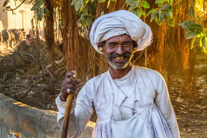 A Rabari herder — the shepherds who share these hills with the leopards